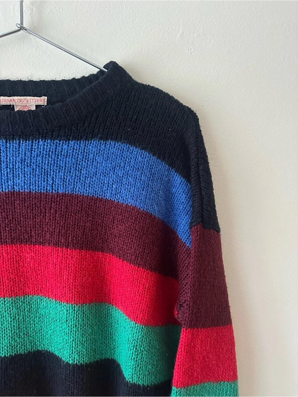 Urban Outfitters • Vintage Boxy Colorblock Sweater in Horizontal Stripe - Picture 5 of 8